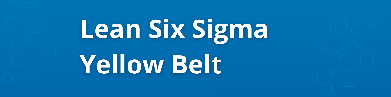 Lean Six Sigma Yellow Belt 12/14/2023 Banner