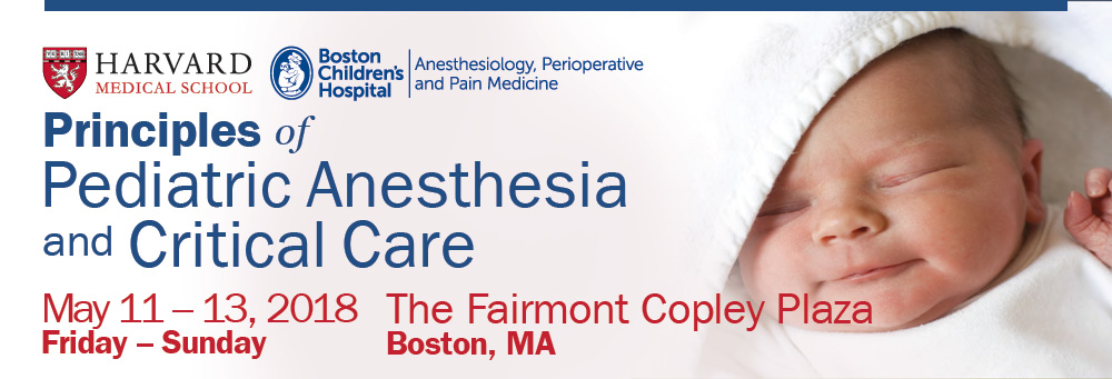 Principles of Pediatric Anesthesia and Critical Care Banner